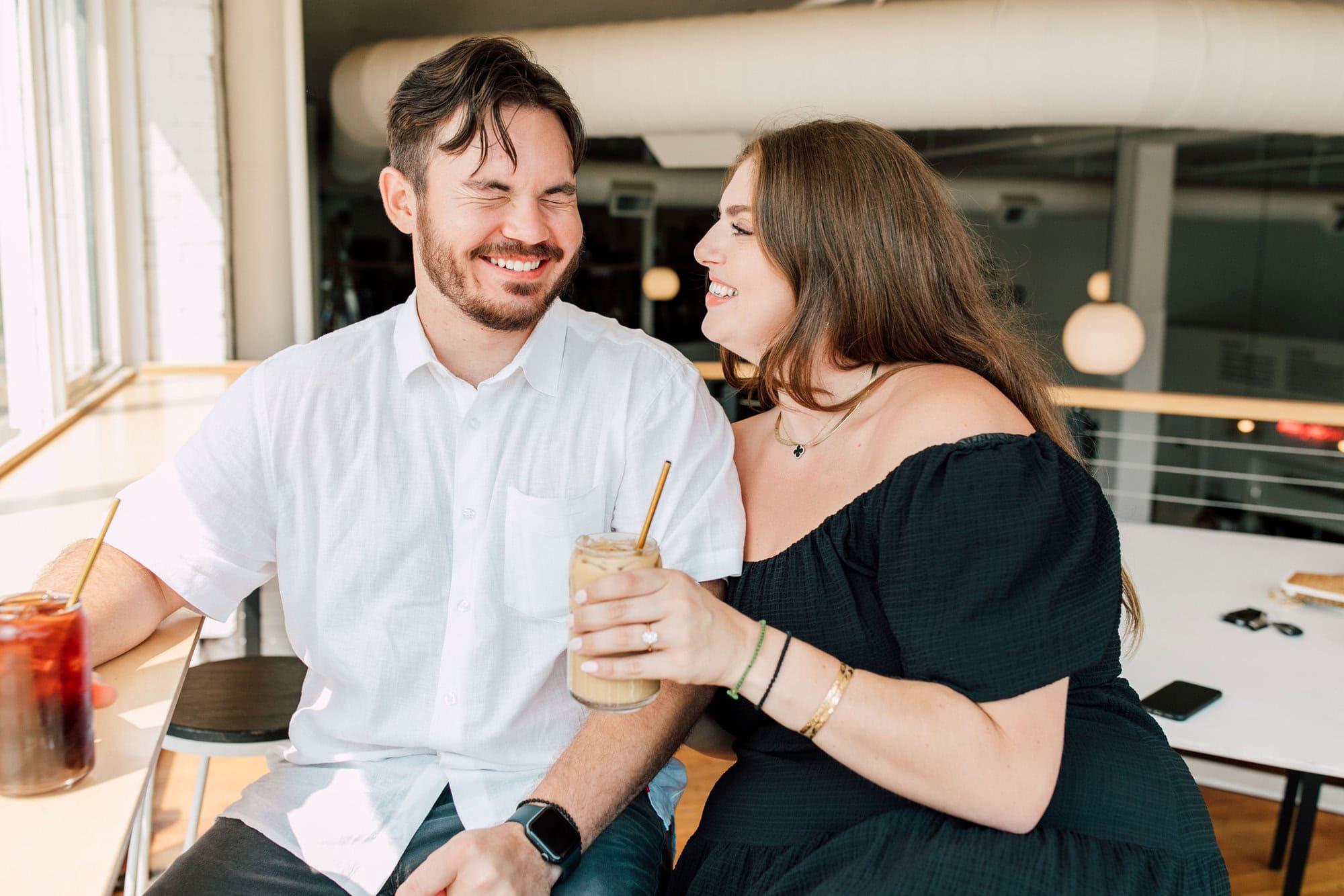 Makeworth Market Engagement Session Bellingham Coffeeshop Katheryn Moran Photography