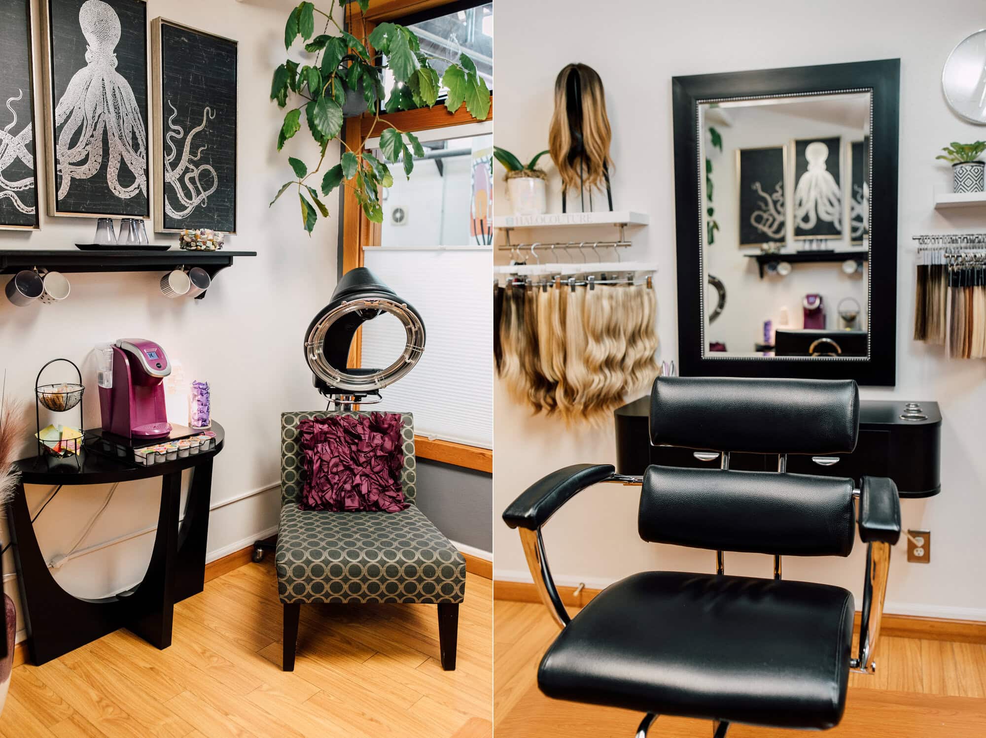 Bellingham Business branding photographer katheryn moran hair salon high end